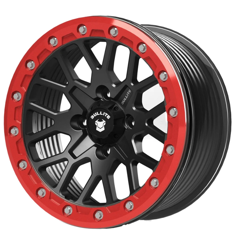 Bullite BT-05 billet aircraft wheel in Bullite Red